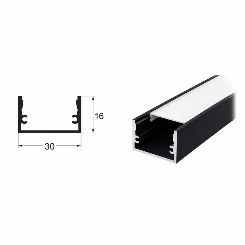 پروفیل لاینر روکار کد6 عرض30mm